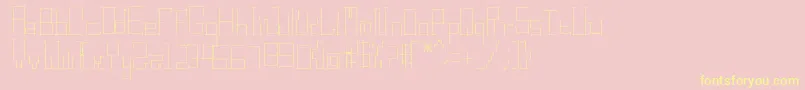 DigitalRuins Font – Yellow Fonts on Pink Background