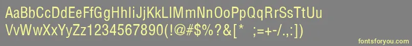 フォントPartridgeCondensedThin – 黄色のフォント、灰色の背景