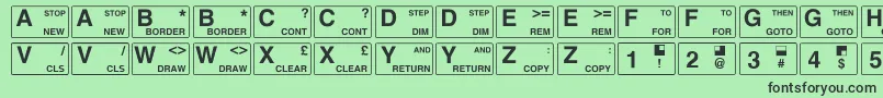 Zxspectrum Font – Black Fonts on Green Background