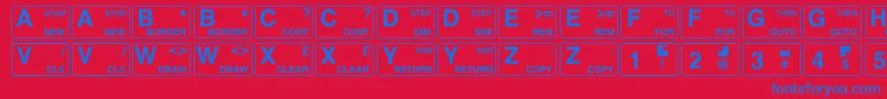 Zxspectrum Font – Blue Fonts on Red Background