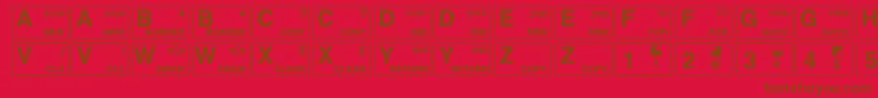 Czcionka Zxspectrum – brązowe czcionki na czerwonym tle