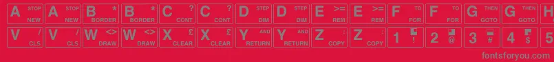 Zxspectrum Font – Gray Fonts on Red Background