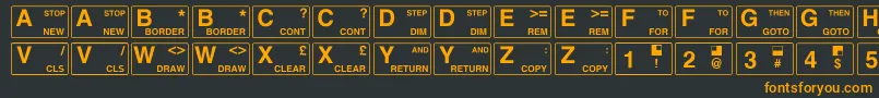 Zxspectrum Font – Orange Fonts on Black Background