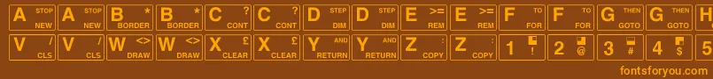 More about Zxspectrum Font Zxspectrum Font – Orange Fonts on Brown Background