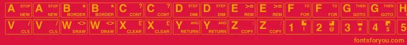 Zxspectrum Font – Orange Fonts on Red Background