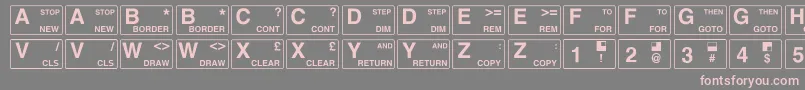 Zxspectrum Font – Pink Fonts on Gray Background