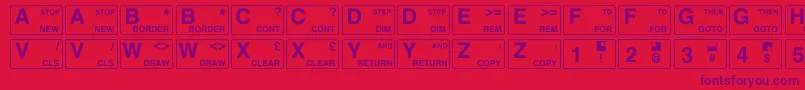 Zxspectrum Font – Purple Fonts on Red Background
