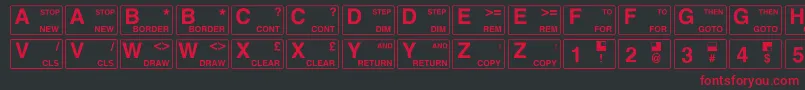 Zxspectrum Font – Red Fonts on Black Background