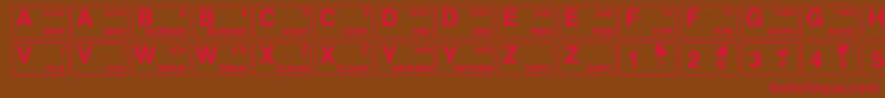 Zxspectrum Font – Red Fonts on Brown Background