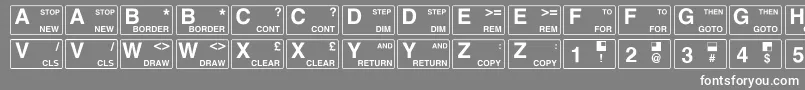 Zxspectrum Font – White Fonts on Gray Background