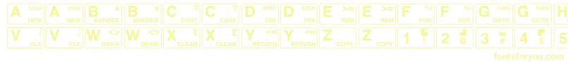Zxspectrum-Schriftart – Gelbe Schriften