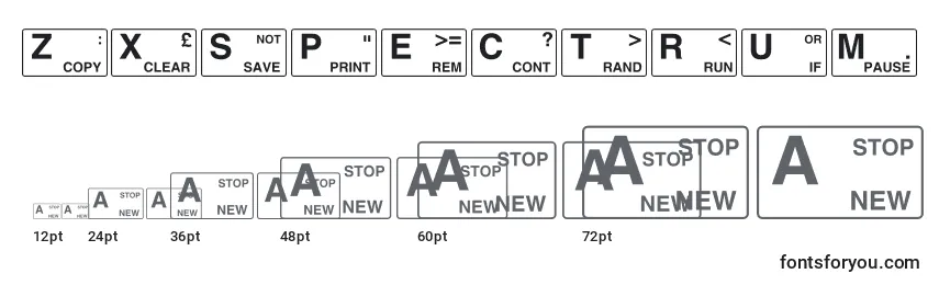 Zxspectrum Font Sizes