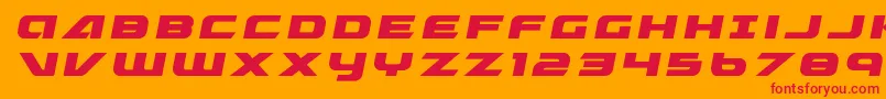 Graymalkintitle-Schriftart – Rote Schriften auf orangefarbenem Hintergrund