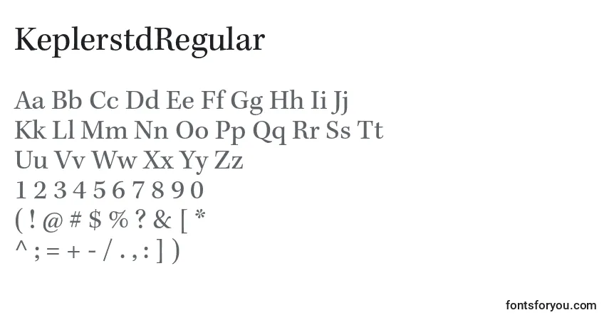 KeplerstdRegularフォント–アルファベット、数字、特殊文字
