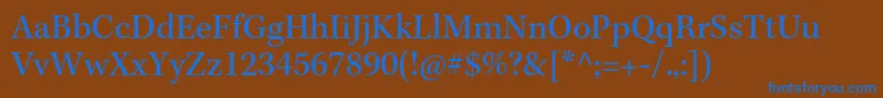 KeplerstdRegular Font – Blue Fonts on Brown Background