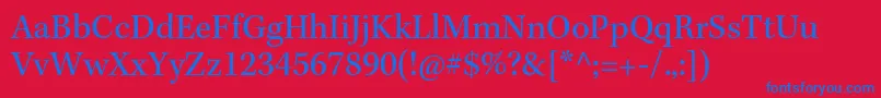 KeplerstdRegular Font – Blue Fonts on Red Background