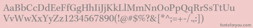 KeplerstdRegular Font – Gray Fonts on Pink Background