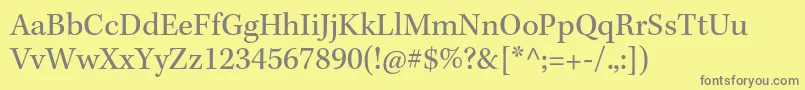 KeplerstdRegular Font – Gray Fonts on Yellow Background