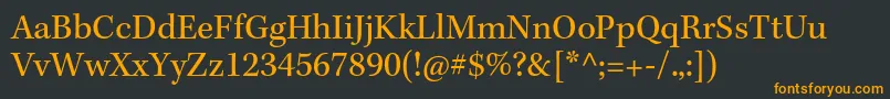 KeplerstdRegular Font – Orange Fonts on Black Background