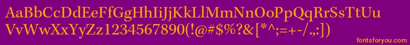 KeplerstdRegular Font – Orange Fonts on Purple Background
