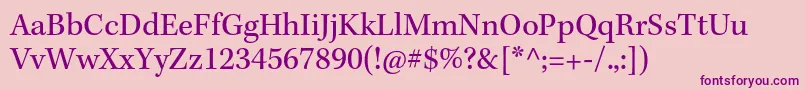 KeplerstdRegular Font – Purple Fonts on Pink Background
