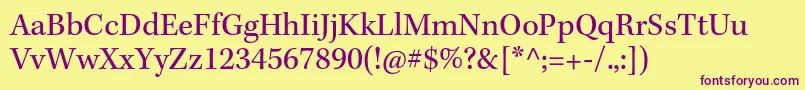 KeplerstdRegular Font – Purple Fonts on Yellow Background