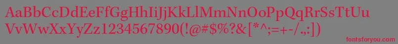 KeplerstdRegular Font – Red Fonts on Gray Background