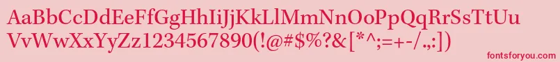 KeplerstdRegular-Schriftart – Rote Schriften auf rosa Hintergrund