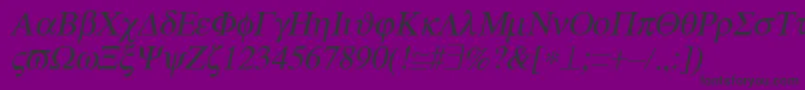 MtSymbolMediumItalic Font – Black Fonts on Purple Background