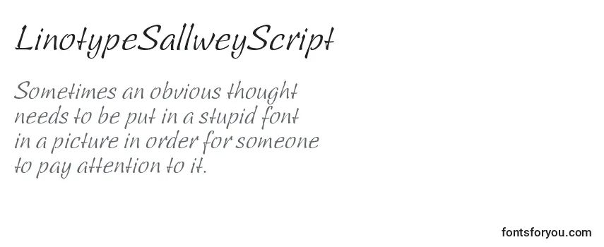 Przegląd czcionki LinotypeSallweyScript