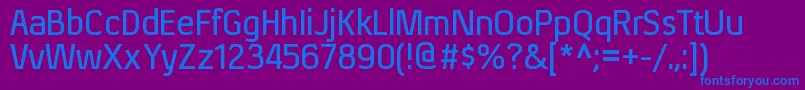 XenusbRegular Font – Blue Fonts on Purple Background