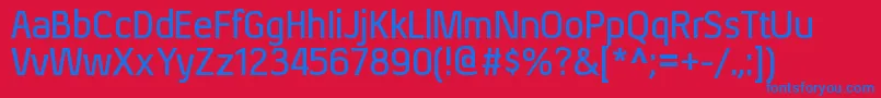 Шрифт XenusbRegular – синие шрифты на красном фоне