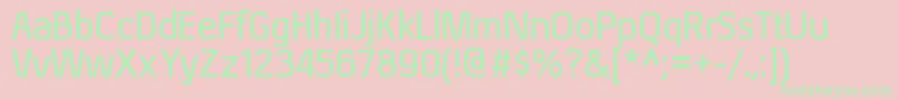 フォントXenusbRegular – ピンクの背景に緑の文字
