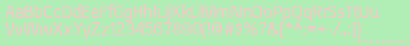 XenusbRegular-fontti – vaaleanpunaiset fontit vihreällä taustalla