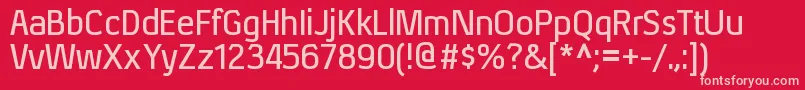 XenusbRegular Font – Pink Fonts on Red Background