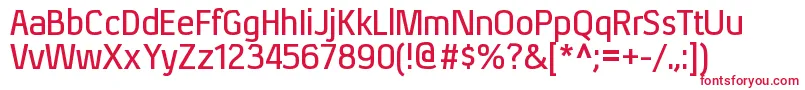 XenusbRegular-fontti – punaiset fontit valkoisella taustalla