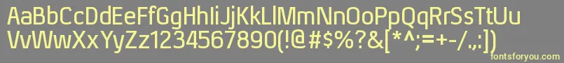 XenusbRegular Font – Yellow Fonts on Gray Background