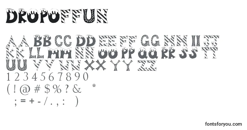 Fuente DropOfFun - alfabeto, números, caracteres especiales