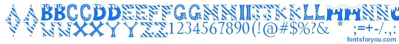 DropOfFun Font – Blue Fonts on White Background