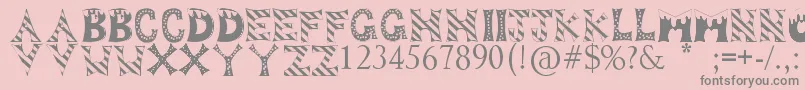 DropOfFun-Schriftart – Graue Schriften auf rosa Hintergrund