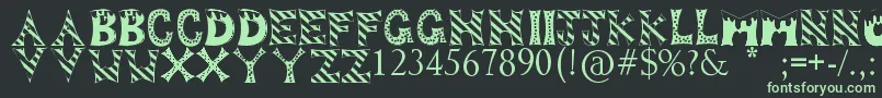 DropOfFun Font – Green Fonts on Black Background