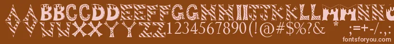 DropOfFun Font – Pink Fonts on Brown Background