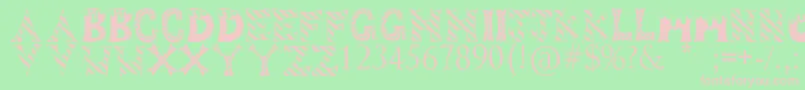 DropOfFun Font – Pink Fonts on Green Background