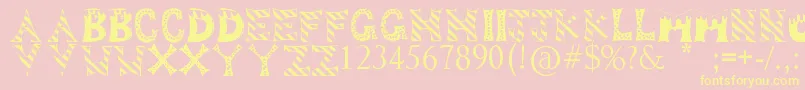 DropOfFun Font – Yellow Fonts on Pink Background