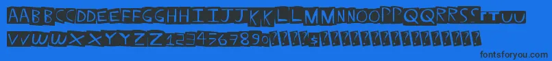 Straightballer Font – Black Fonts on Blue Background