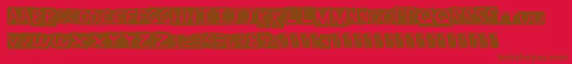 Шрифт Straightballer – коричневые шрифты на красном фоне