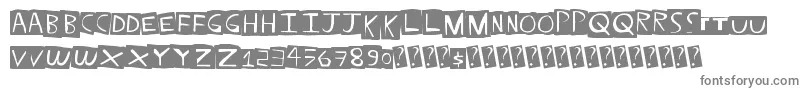 Straightballer-fontti – harmaat kirjasimet valkoisella taustalla