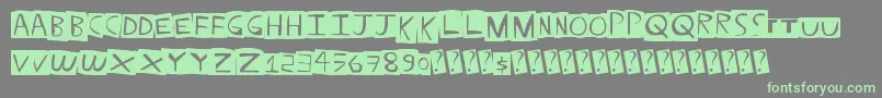 Шрифт Straightballer – зелёные шрифты на сером фоне