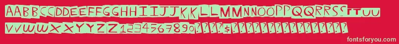 Straightballer Font – Green Fonts on Red Background