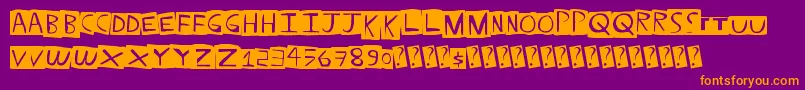 Шрифт Straightballer – оранжевые шрифты на фиолетовом фоне